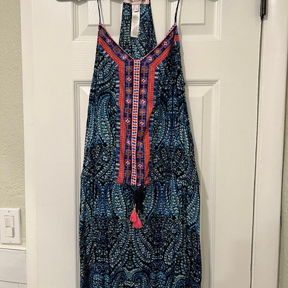 Nanette Lepore - Indigo Paisley Mini Dress Halter Beach Coverup - Picture 2 of 10